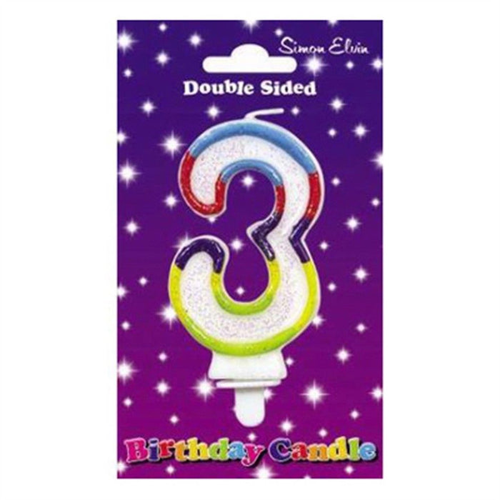 Wax Number Candle - 3 - The Ultimate Balloon & Party Shop