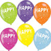 Happy Retirement Asst Colour Balloons 6 Pack - The Ultimate Balloon & Party Shop