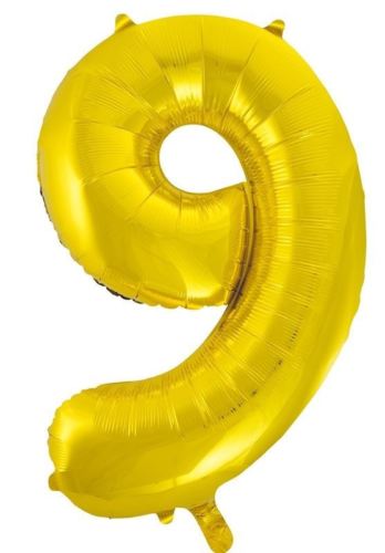 Number 9 Foil Balloon Gold - The Ultimate Balloon & Party Shop