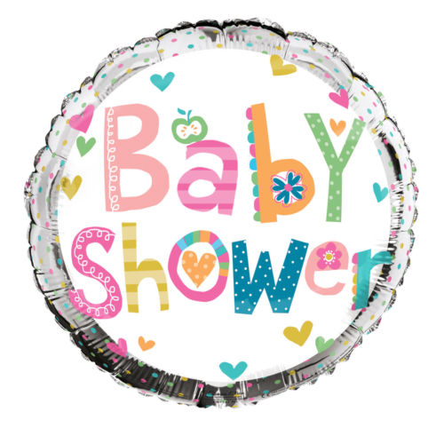 18" Foil Baby Shower Round Balloon - The Ultimate Balloon & Party Shop