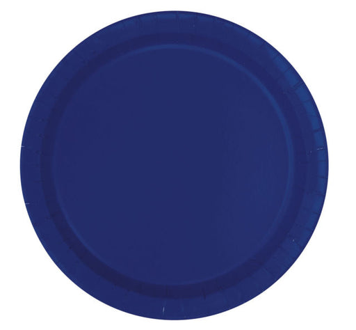 Round Paper Plates - Dark Blue - The Ultimate Balloon & Party Shop