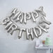 Happy Birthday Balloon Banner in Silver - The Ultimate Balloon & Party Shop