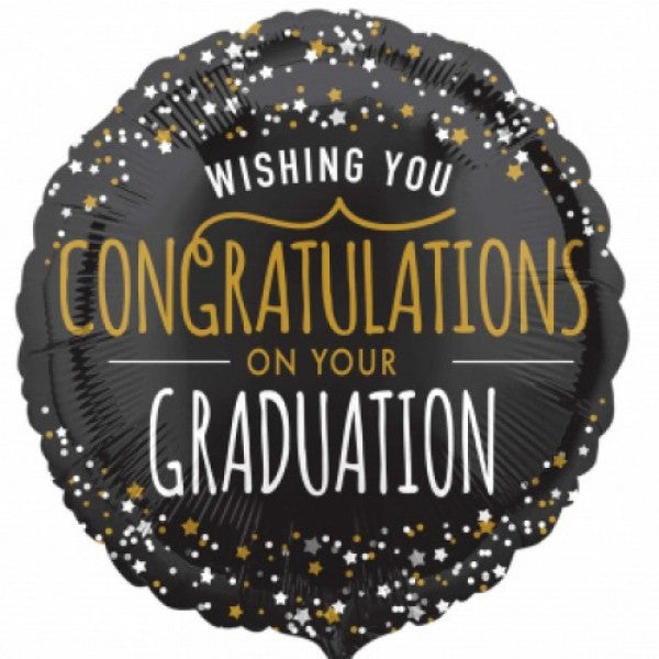 18" Foil Congrats Grad Round Balloon - The Ultimate Balloon & Party Shop