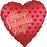 Valentines Heart Shaped Foil Balloon - Red/Gold - The Ultimate Balloon & Party Shop