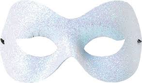 White Sparkle Domino Eyemask - The Ultimate Balloon & Party Shop